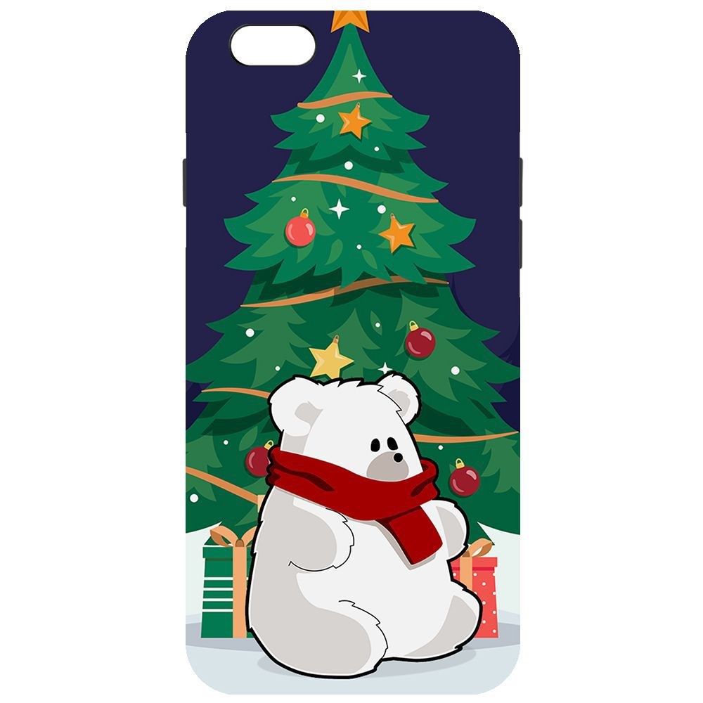 

Чехол-накладка Krutoff Софт Кейс Медвежонок для iPhone 6 Plus/6s Plus черный
