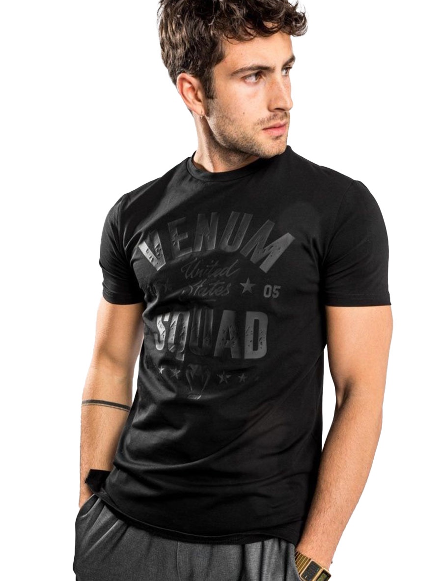 

Футболка мужская Venum Squad Black/Black черная L, Squad Black/Black