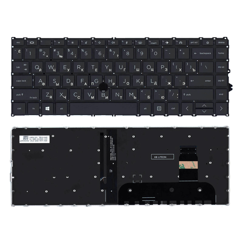 

Клавиатура для ноутбука HP Elitebook 745 G7 745 G8 черная с подсветкой, без указателя