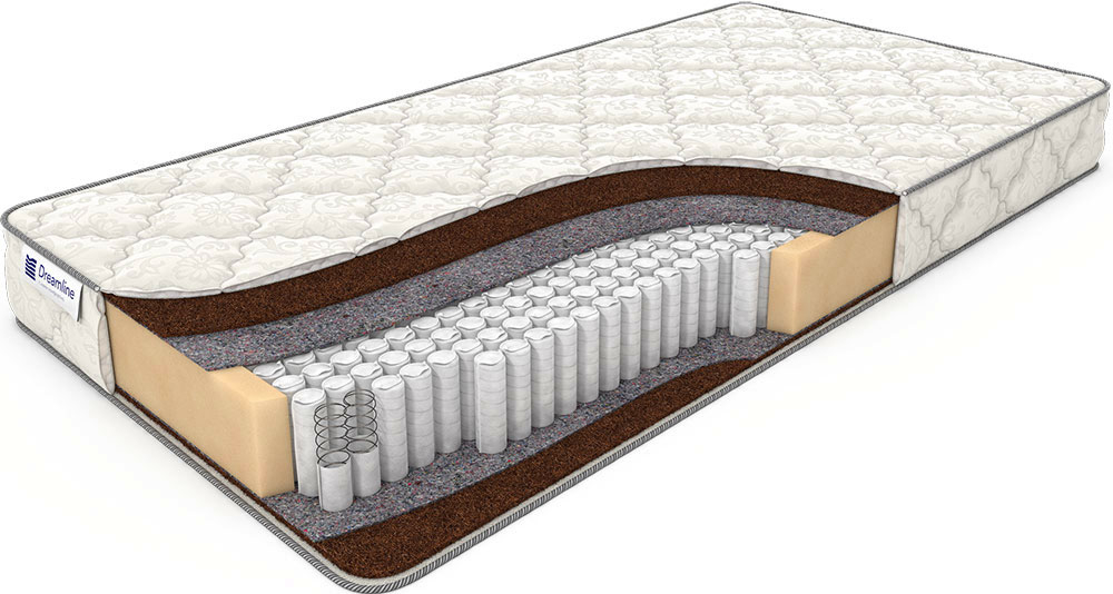 

Матрас Dreamline Dream-1 S1000 120х175, Бежевый;белый;серый;серебристый, Dream-1 S1000