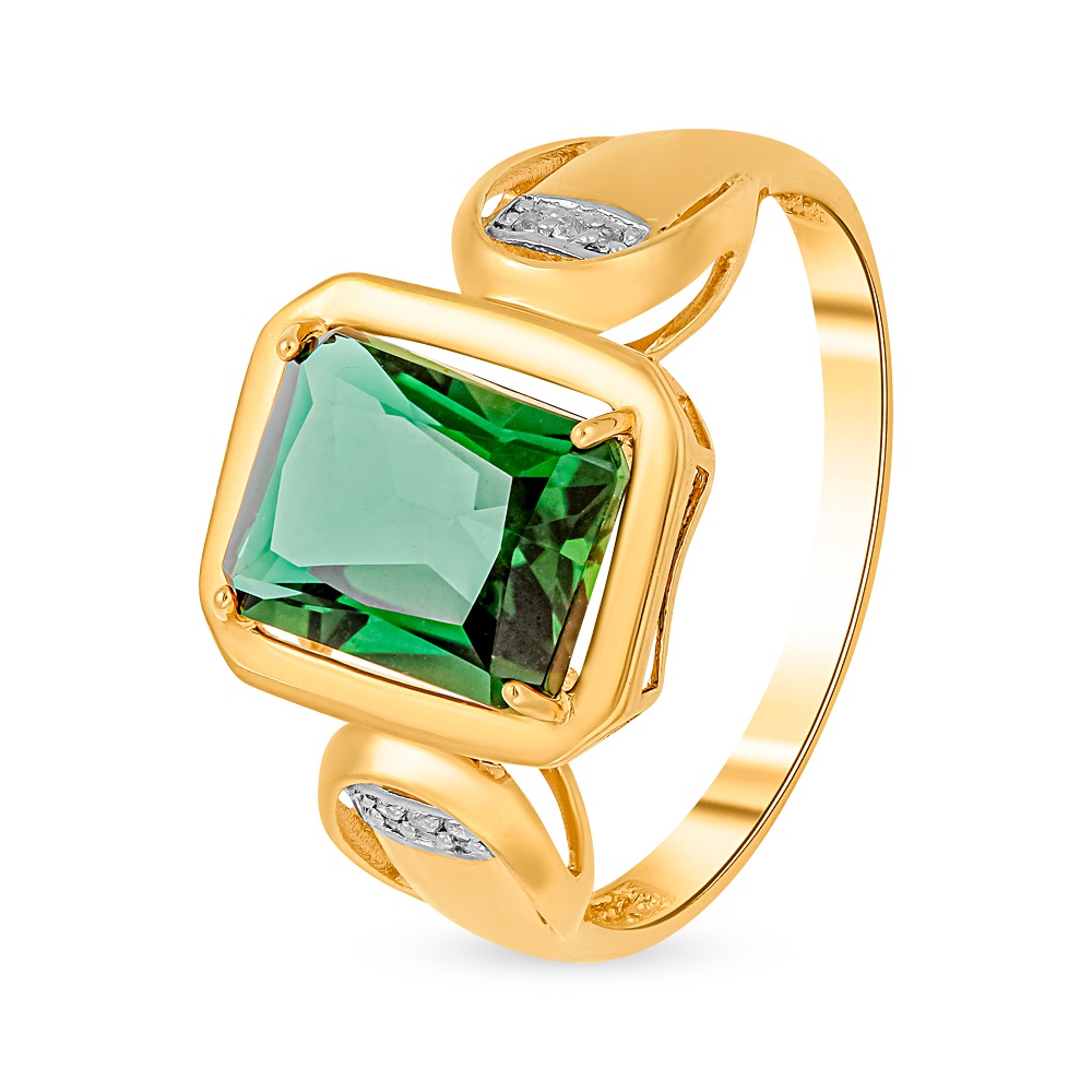 

Кольцо из золота р. , 585Gold 201013714, кварц\фианит, 201013714