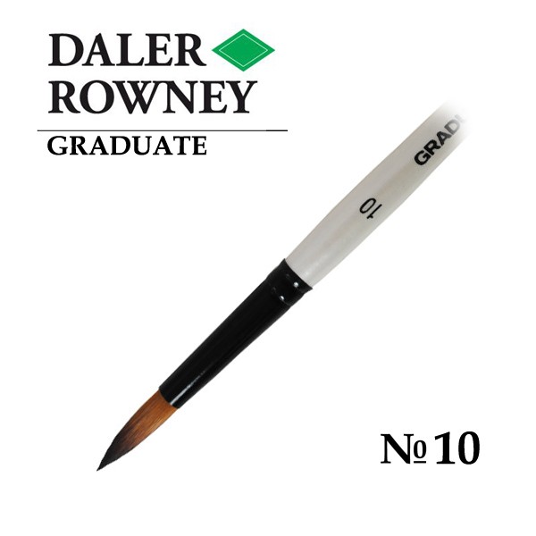 фото Daler rowney кисть синтетика круглая №10 короткая ручка graduate daler-rowney