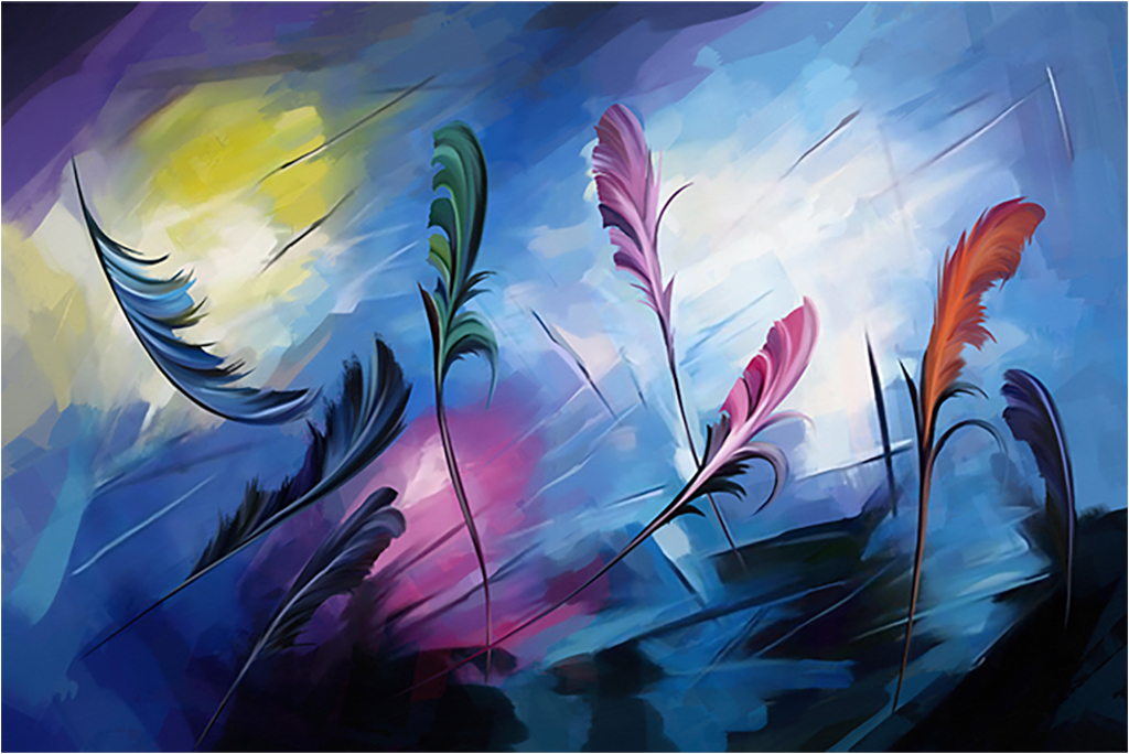 

Картина на холсте с подрамником ХитАрт Пёрышки 60x40 см, 4687