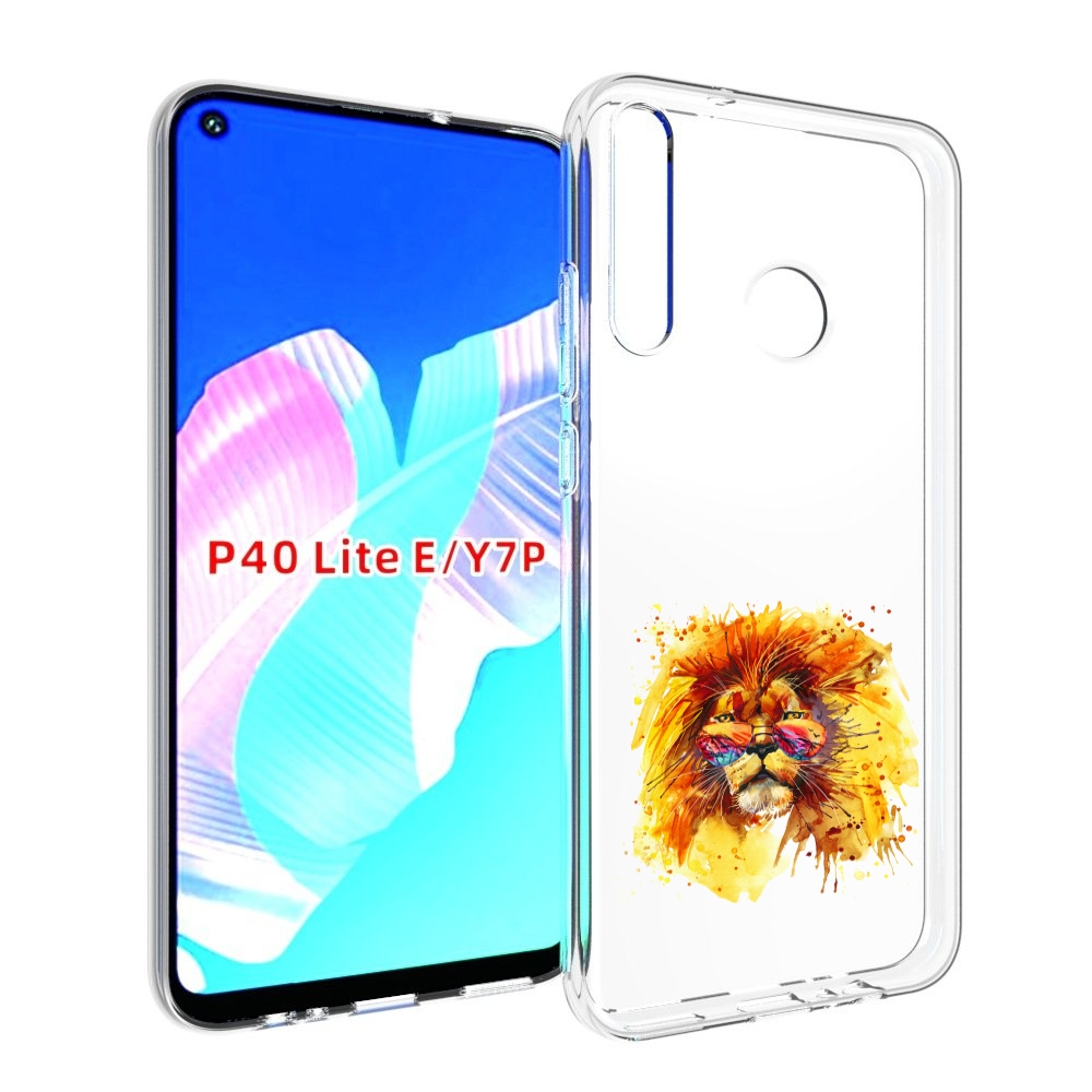 

Чехол бампер MyPads лев в очках для Huawei P40 Lite E., Прозрачный, Tocco