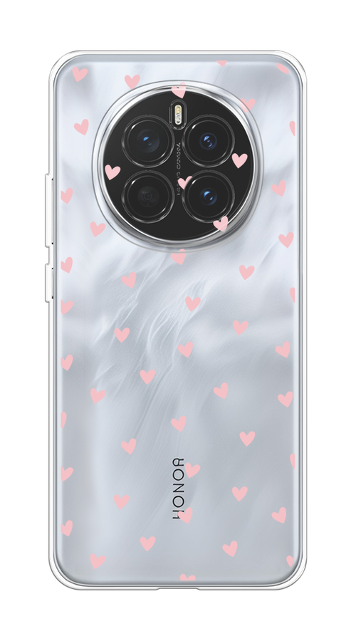 

Чехол на Honor Magic 7 Розовые сердечки паттерн, Розовый;прозрачный, 6125550-1