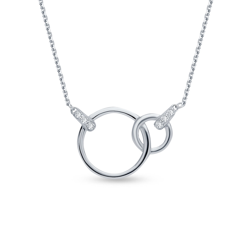 

Колье из серебра 40 см 585Gold 706000587, фианит, 706000587