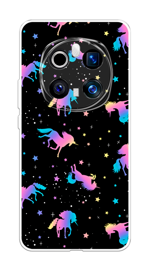 

Чехол на Honor Magic 7 Pro Единороги градиент, Черный;розовый;голубой, 6125650-1