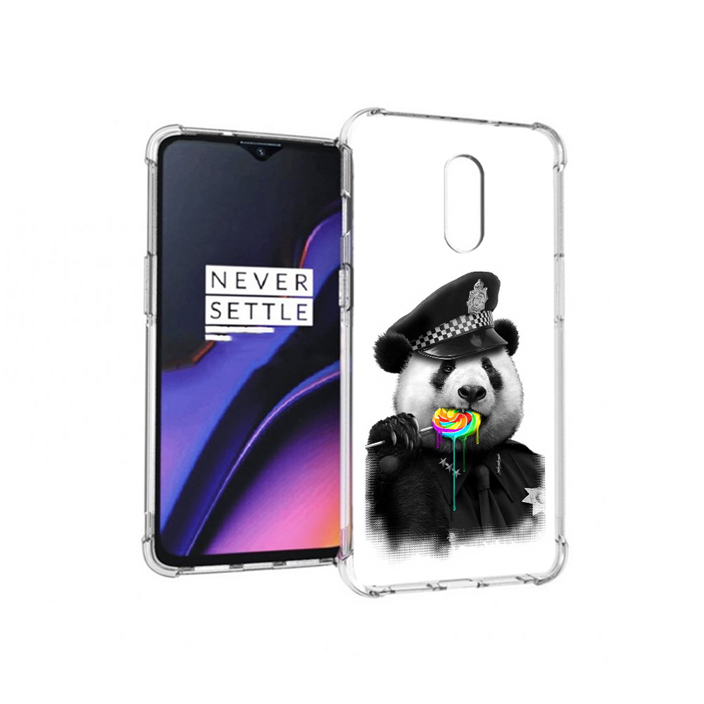 

Чехол MyPads Tocco для OnePlus 7 Панда полиция (PT227043.140.130), Прозрачный, Tocco