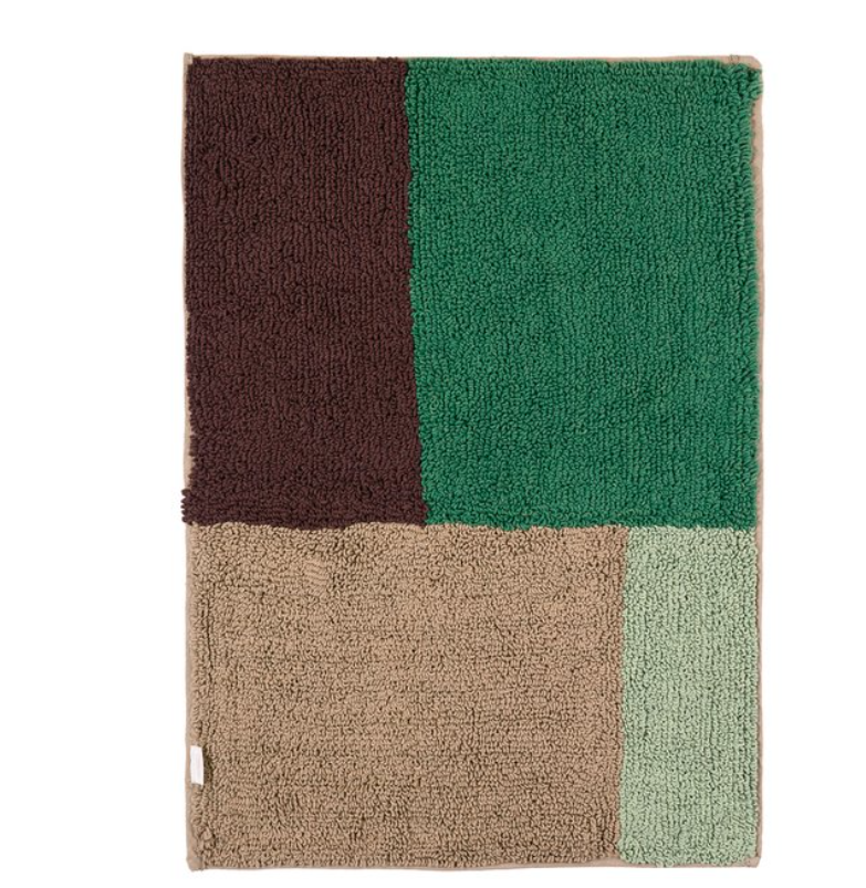 фото Мягкий коврик naturel для ванной комнаты 60х90 см., цвет коричневый и зеленый moroshka