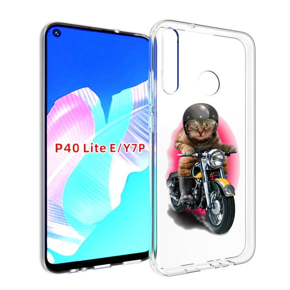

Чехол бампер MyPads мото-кот для Huawei P40 Lite E., Прозрачный, Tocco