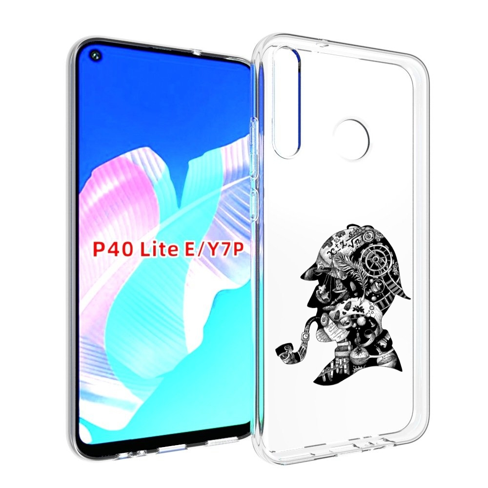 

Чехол бампер MyPads мужчина с трубкой абстракция для Huawei P40, Прозрачный, Tocco