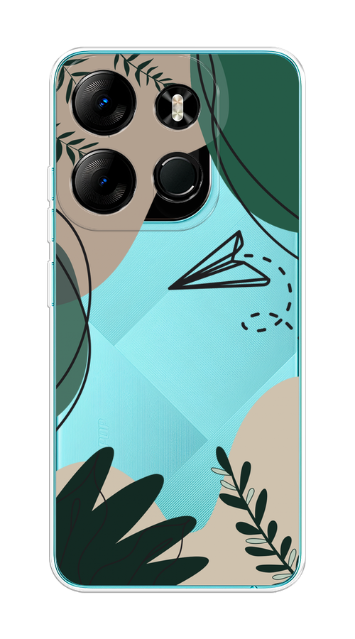 

Чехол на Tecno Spark Go 2023/Pop 7 Pro "Secret Garden", Зеленый;бежевый;черный, 303150-1