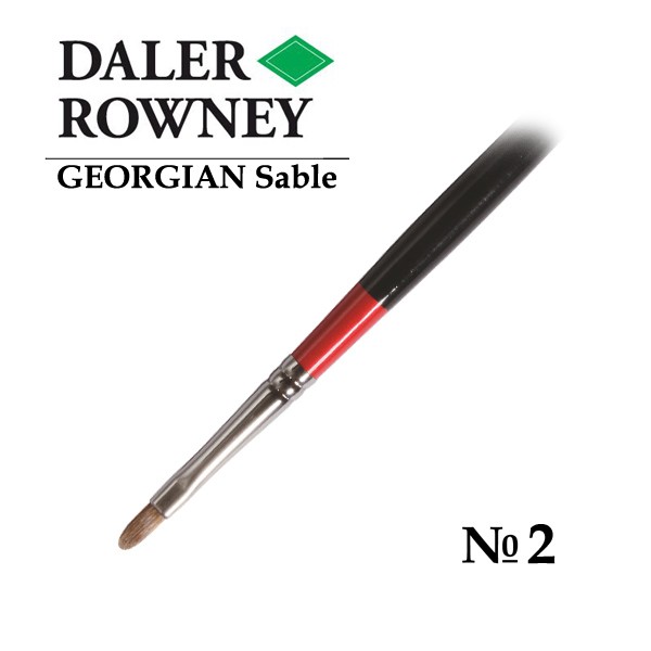 фото Daler rowney кисть соболь овальная №2 длинная ручка georgian daler-rowney