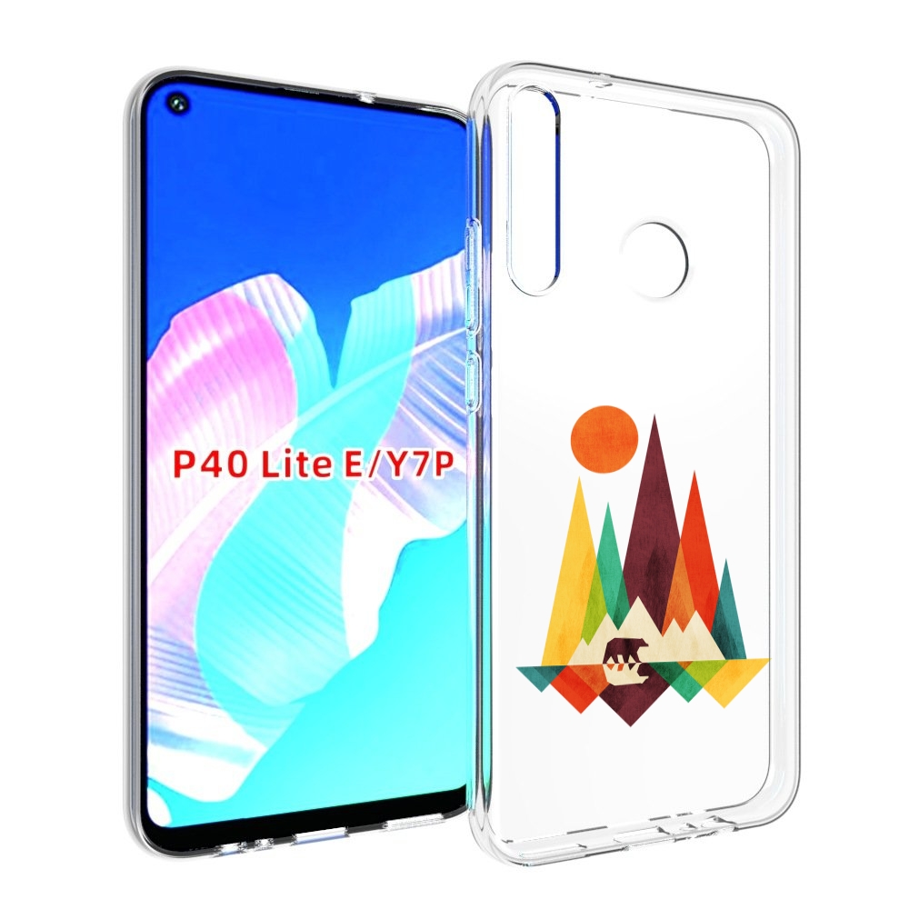 

Чехол бампер MyPads нарисованные горы с медведем для Huawei P40, Прозрачный, Tocco