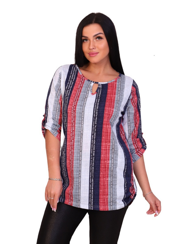 

Блуза женская New Life jersey 102-110 бежевая 50 RU, 102-110