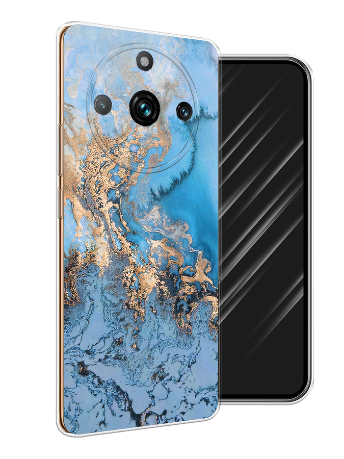 

Чехол Awog на Realme 11 "Морозная лавина синяя", Серебристый, 2514150-3