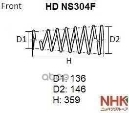 Пружина Подвески Усиленная Nhk Heavy Duty Hd 54010-8h312 NHK арт HD NS304F 3429₽