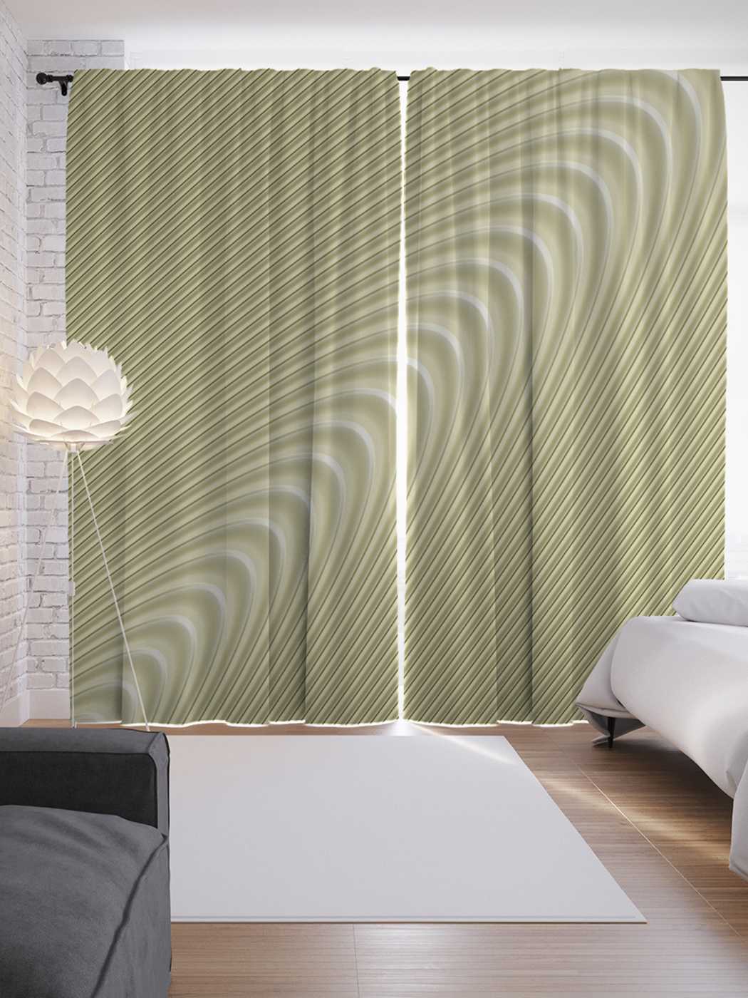 фото Шторы joyarty с фотопечатью "песочная энергия" из сатена, 290х265 см