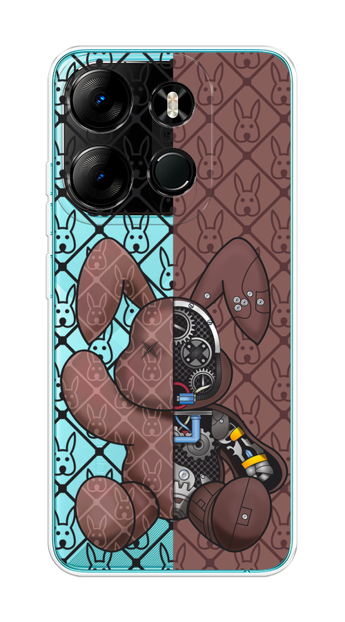 

Чехол на Tecno Spark Go 2023/Pop 7 Pro "Киборг-заяц шоколадный", Коричневый;черный;прозрачный, 303150-1