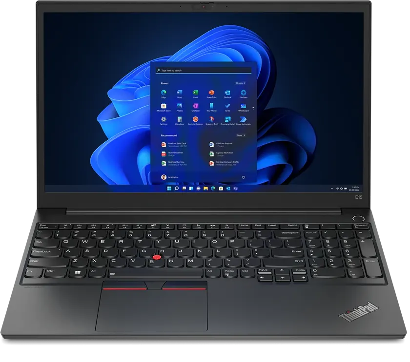 фото Ноутбук lenovo thinkpad e15 black (21ed004yrt)