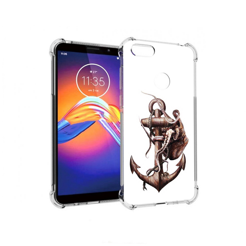 

Чехол MyPads Tocco для Motorola Moto E6 ржавый якорь (PT227058.343.579), Прозрачный, Tocco