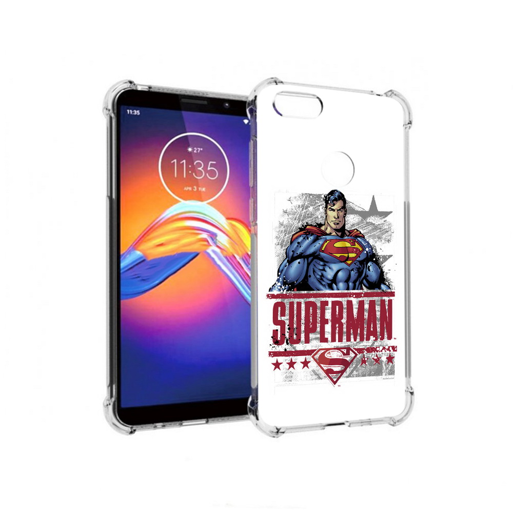 Чехол MyPads Tocco для Motorola Moto E6 рисунок супермен (PT227058.343.583)
