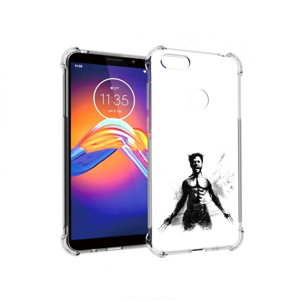 

Чехол MyPads Tocco для Motorola Moto E6 росомаха (PT227058.343.587), Прозрачный, Tocco