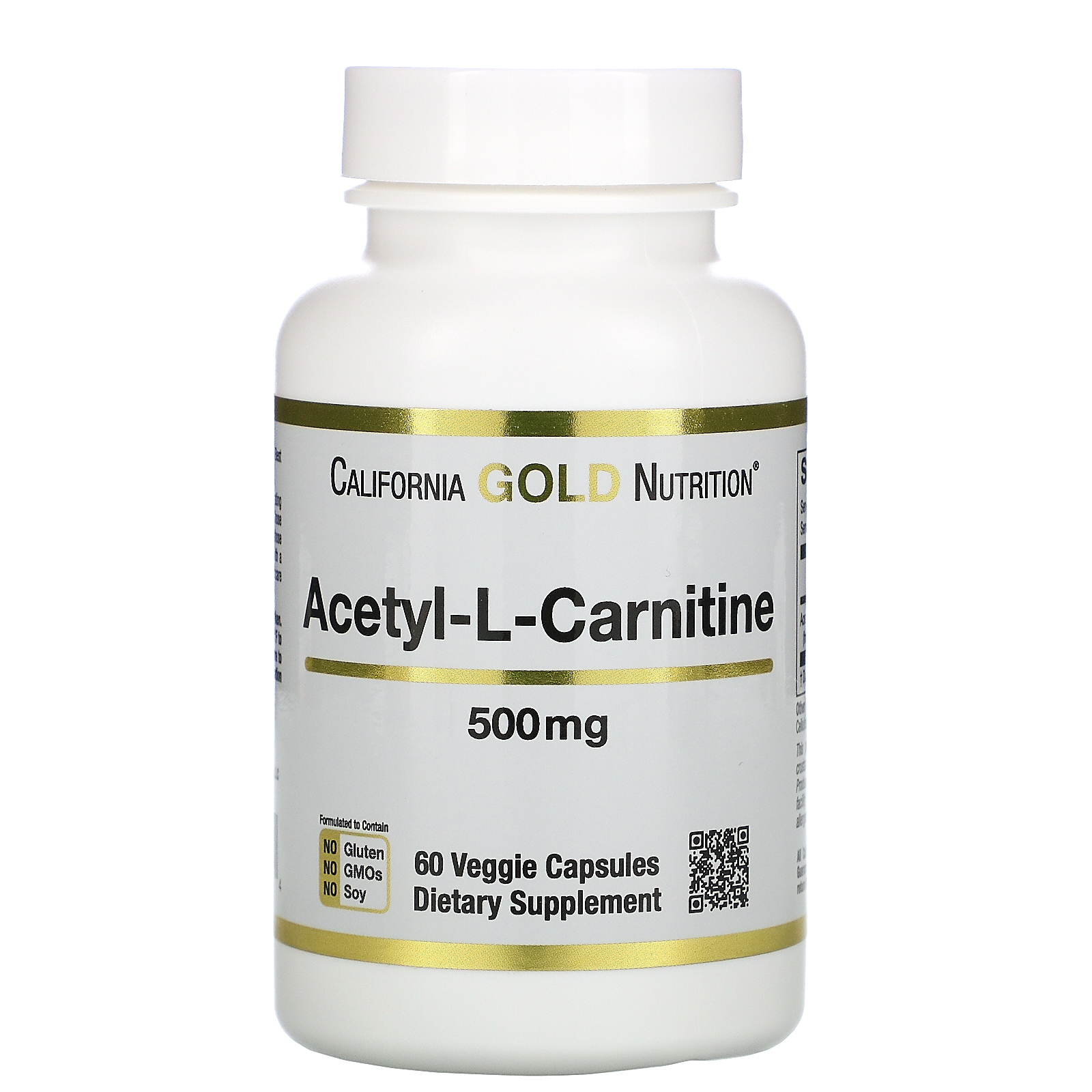 фото California gold nutrition - acetyl-l-carnitine 500 мг (60 капсул)