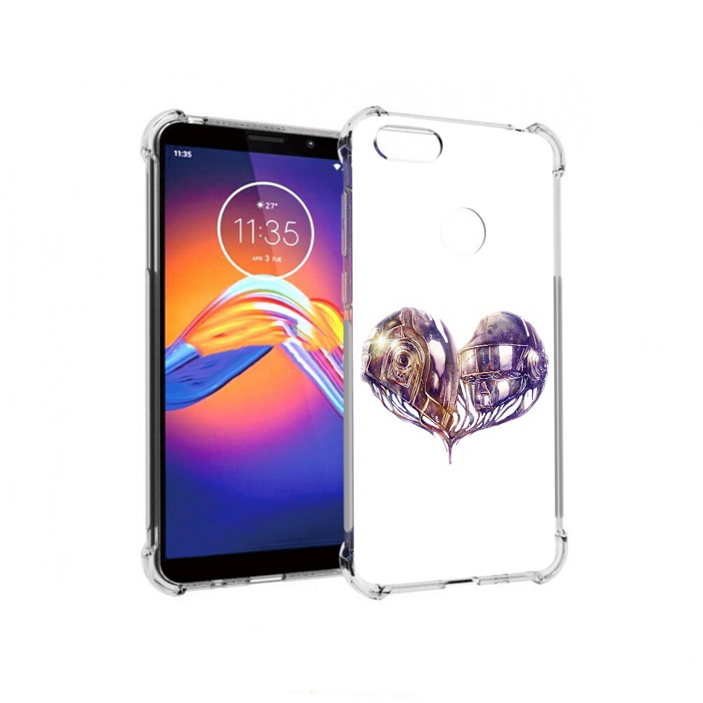 

Чехол MyPads Tocco для Motorola Moto E6 сердце абстракция (PT227058.343.596), Прозрачный, Tocco