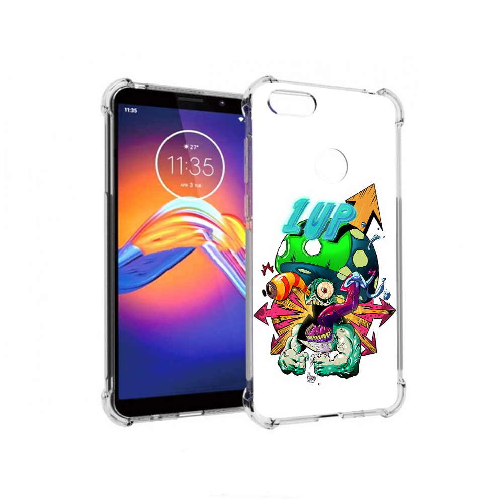 

Чехол MyPads Tocco для Motorola Moto E6 сильный гриб абстракция (PT227058.343.599), Прозрачный, Tocco