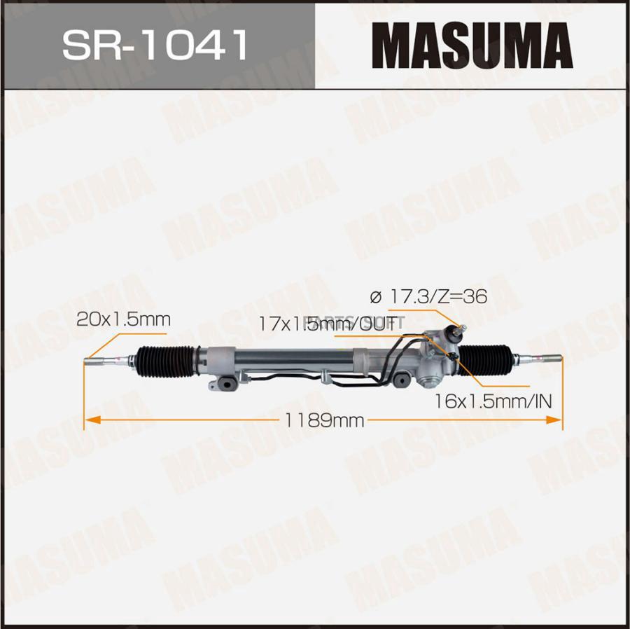 Рейка рулевая MASUMA LAND CRUISER 100 LHD левый руль 36381₽