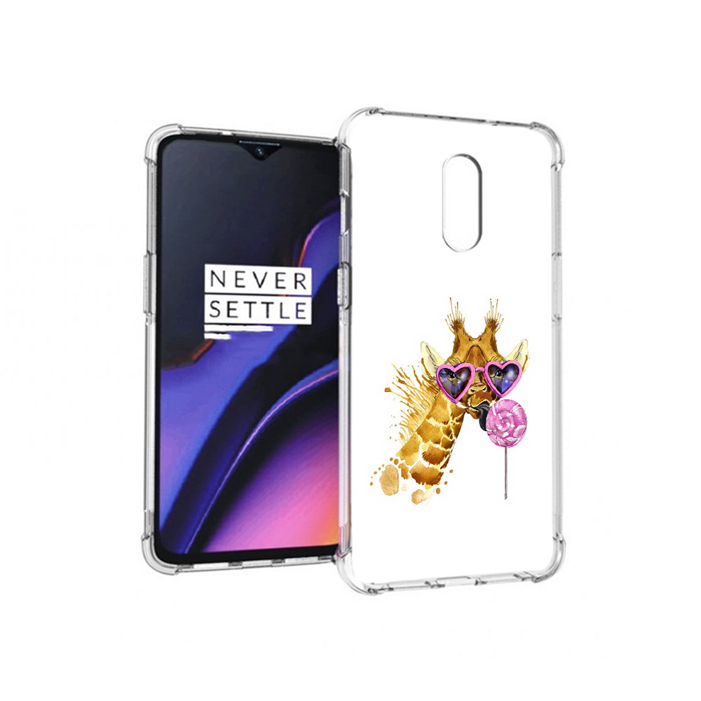 

Чехол MyPads Tocco для OnePlus 7 акварельный жираф (PT227043.140.217), Прозрачный, Tocco