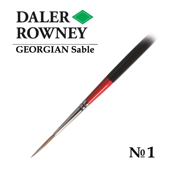 фото Daler rowney кисть соболь риггер №1 длинная ручка georgian daler-rowney