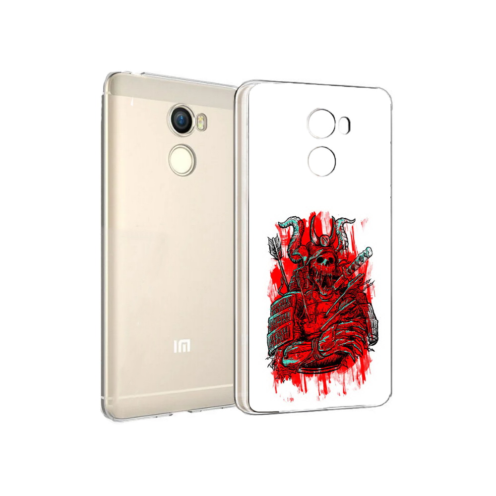 

Чехол MyPads Tocco для Xiaomi Redmi 4 красный скелет воин (PT47306.287.413), Прозрачный, Tocco