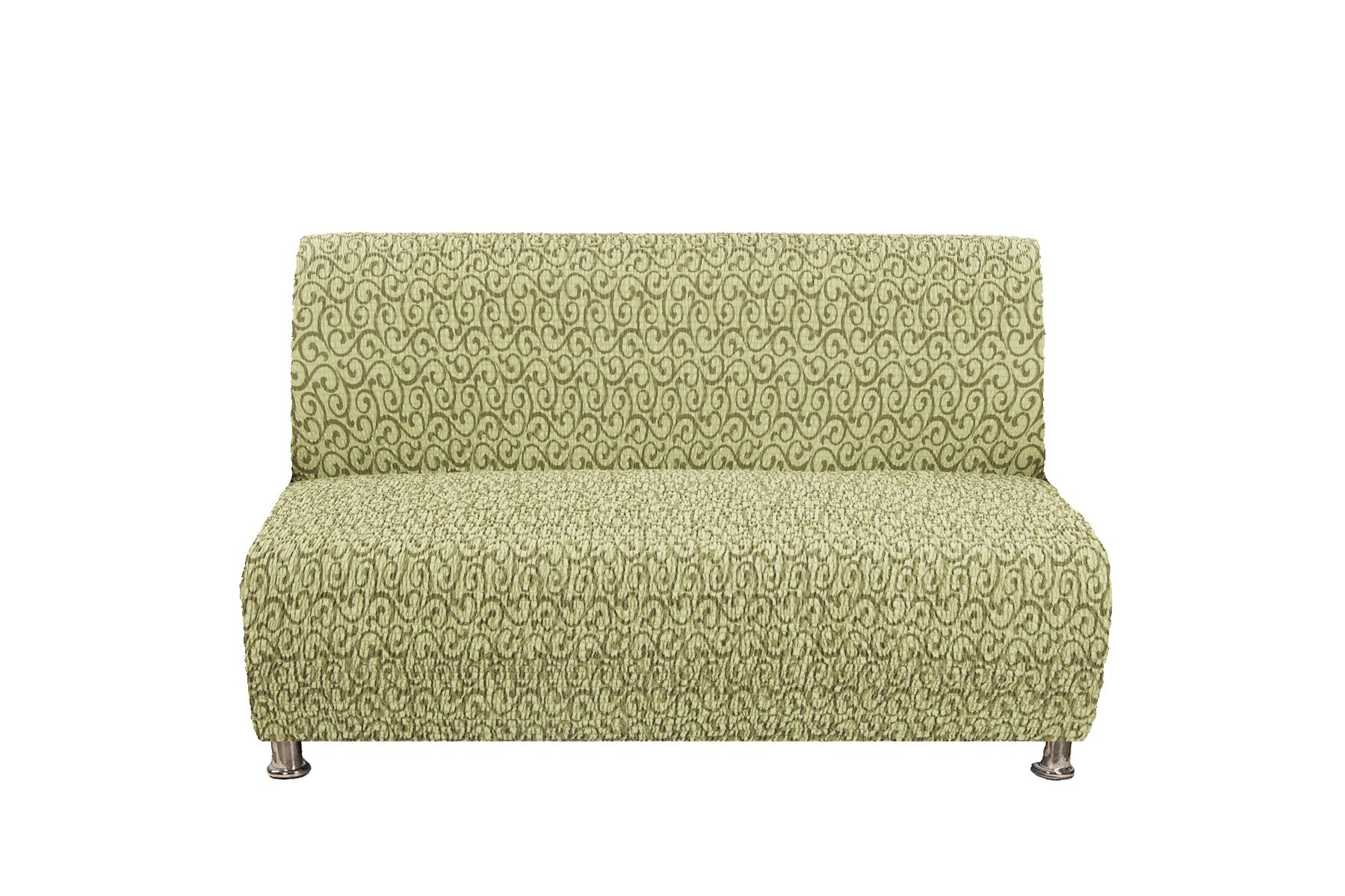 фото Чехол на 2-ух местный диван "тела" безарро зеленый без подлокотников еврочехол