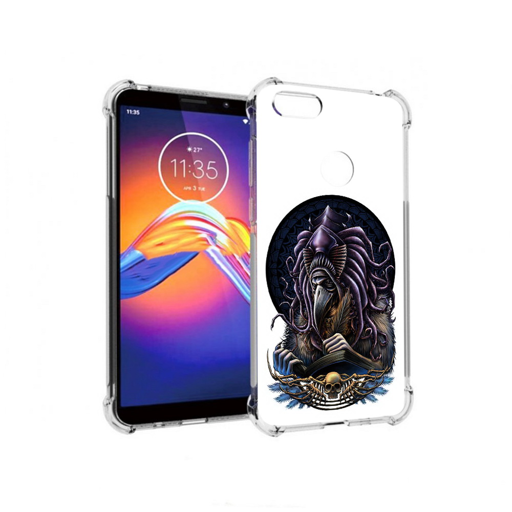 

Чехол MyPads Tocco для Motorola Moto E6 умный ворон (PT227058.343.650), Прозрачный, Tocco