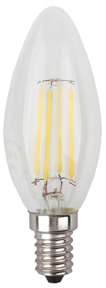Лампа светодиодная филаментная ЭРА F-LED B35-11w-840-E14 свеча 11Вт E14 нейтральный свет