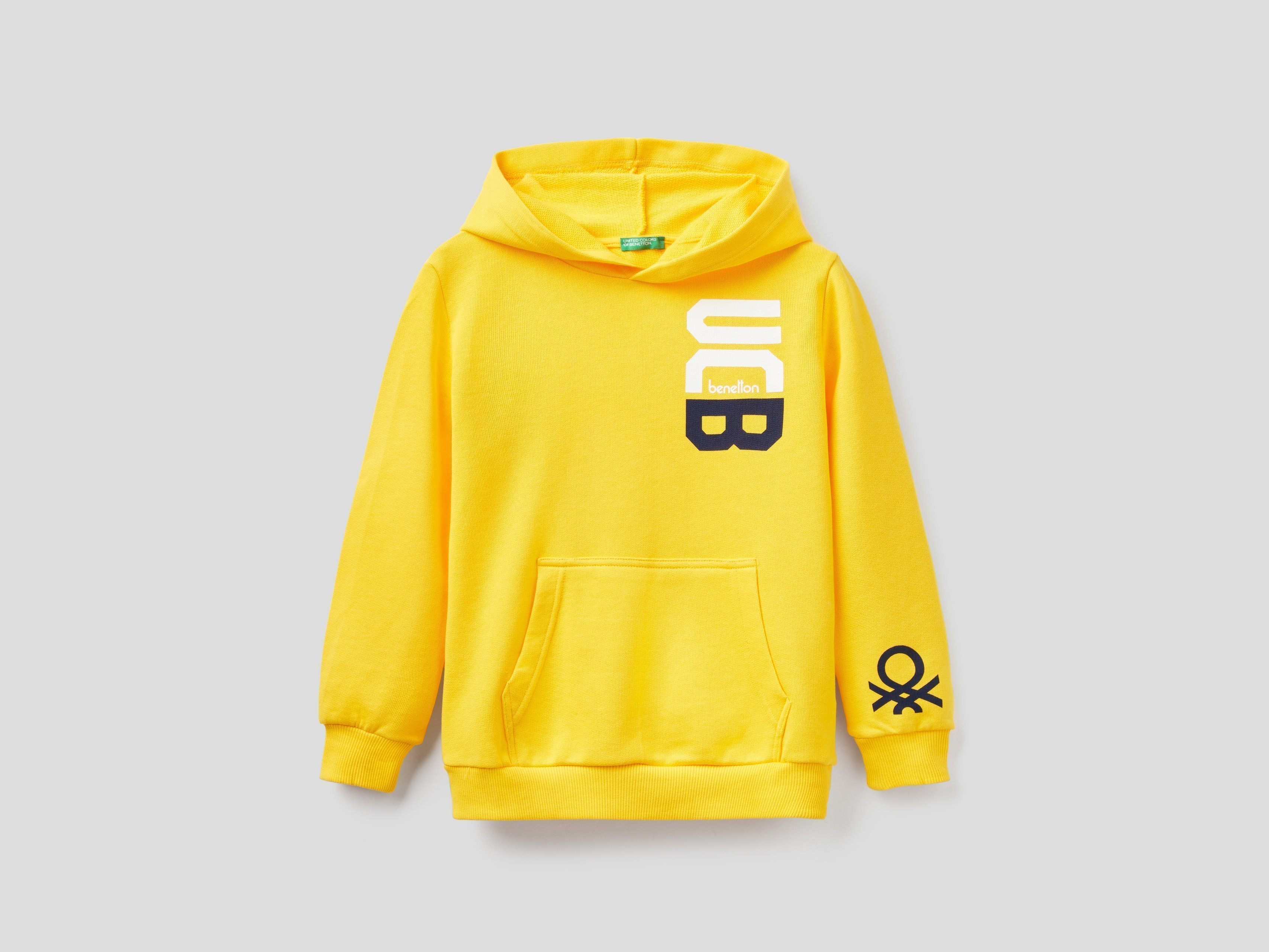 фото Толстовка для мальчиков benetton цв. желтый р.128 united colors of benetton