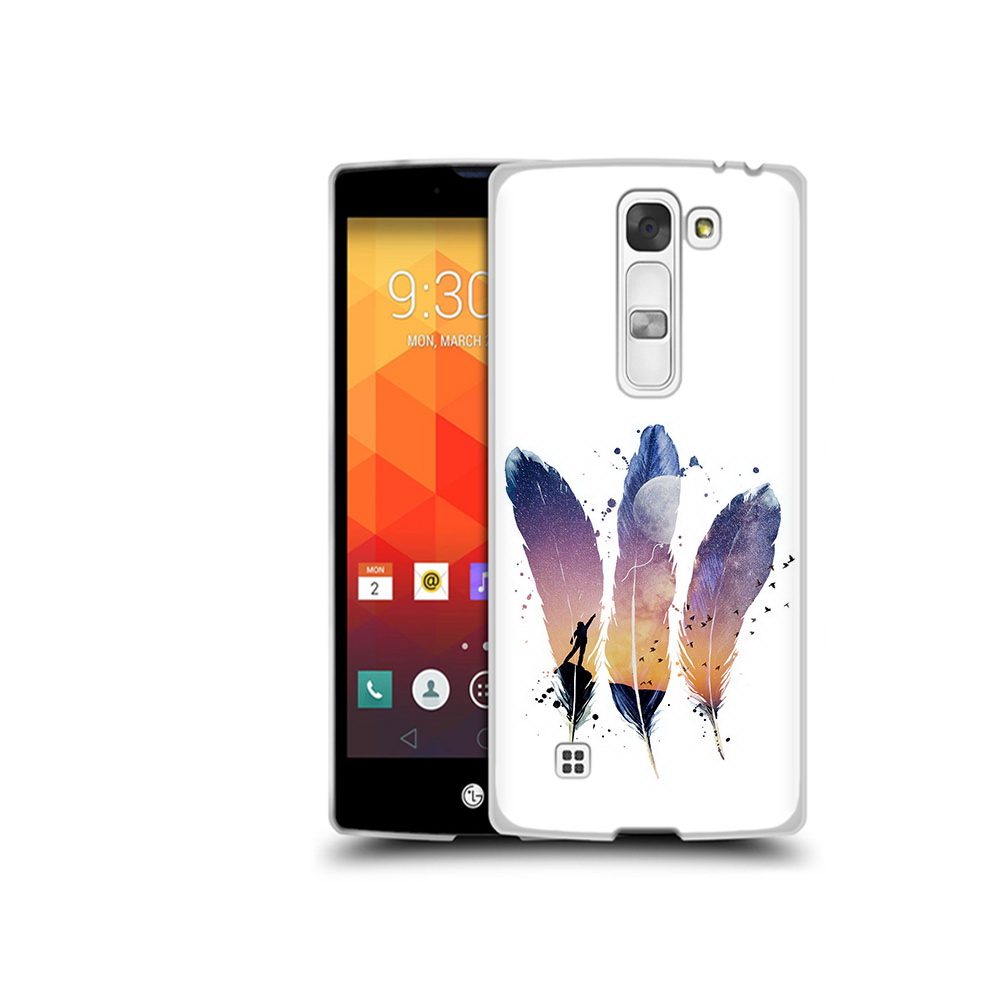 

Чехол MyPads Tocco для LG Magna небесные перья (PT13410.79.519), Прозрачный, Tocco