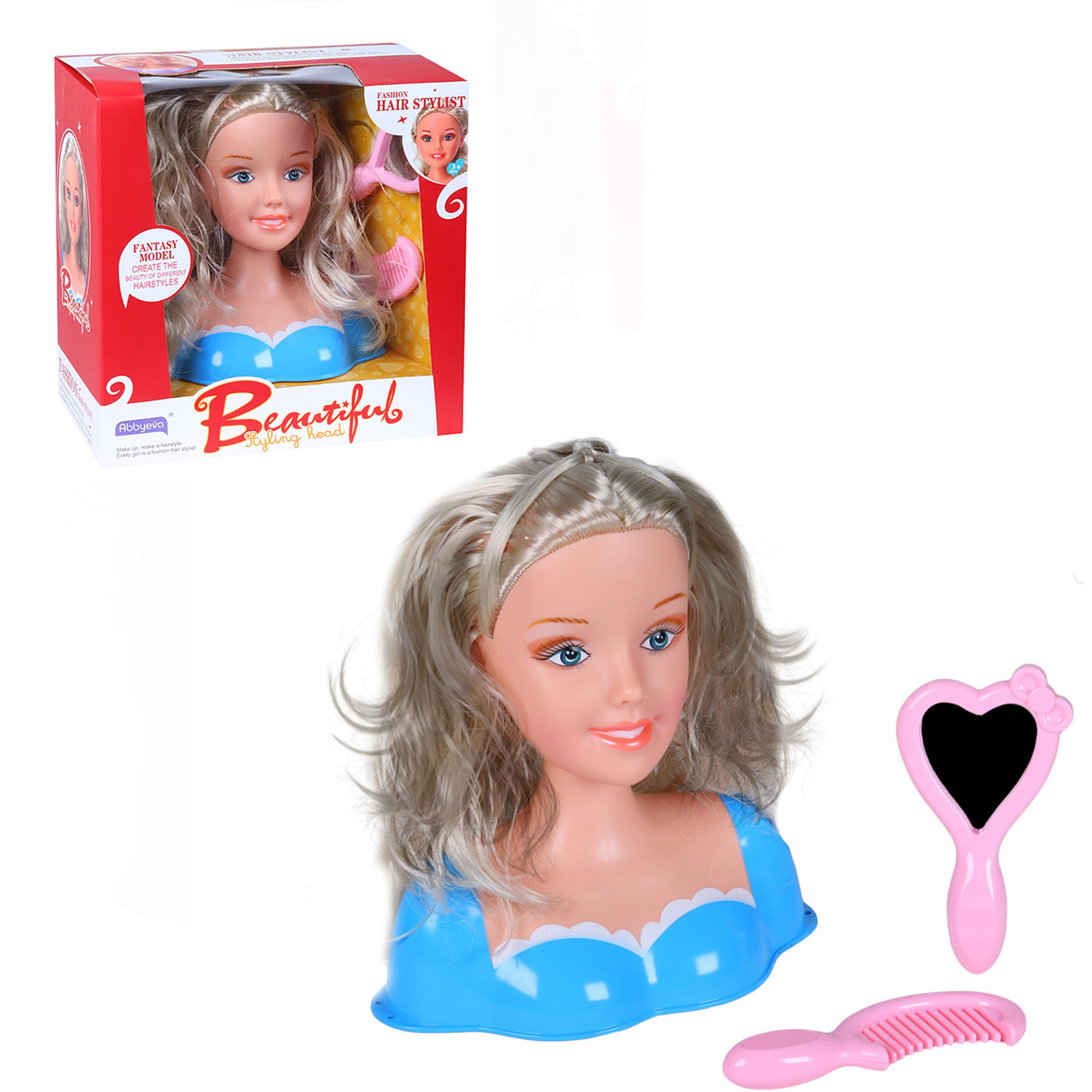 

Голова куклы Abbyeva c длинными волосами JB0209477
