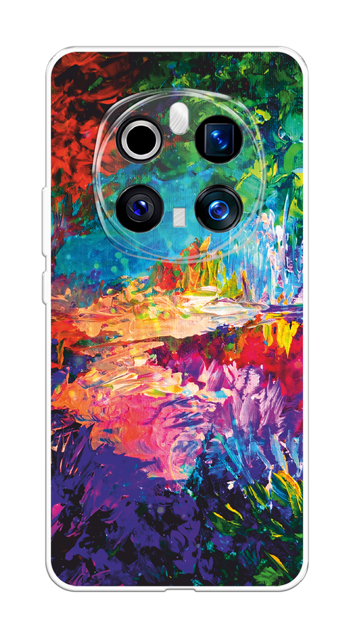 

Чехол на Honor Magic 7 Pro Лес-гуашь, Синий;розовый;зеленый, 6125650-1
