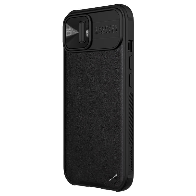 фото Чехол nillkin camshield leather case с защитой камеры для iphone 13 (черный)