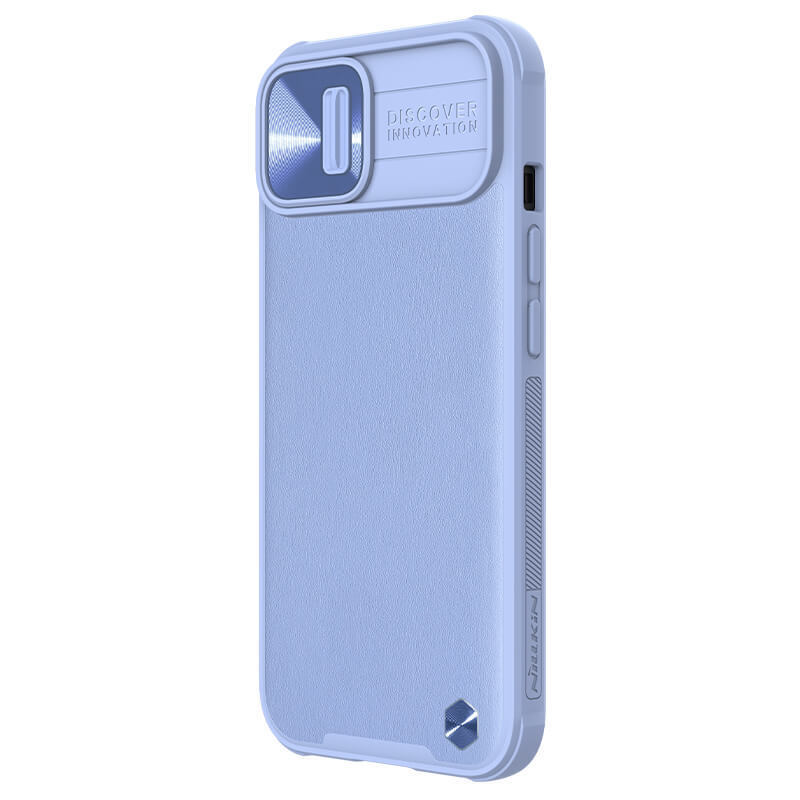 фото Чехол nillkin camshield leather case с защитой камеры для iphone 13 (фиолетовый)