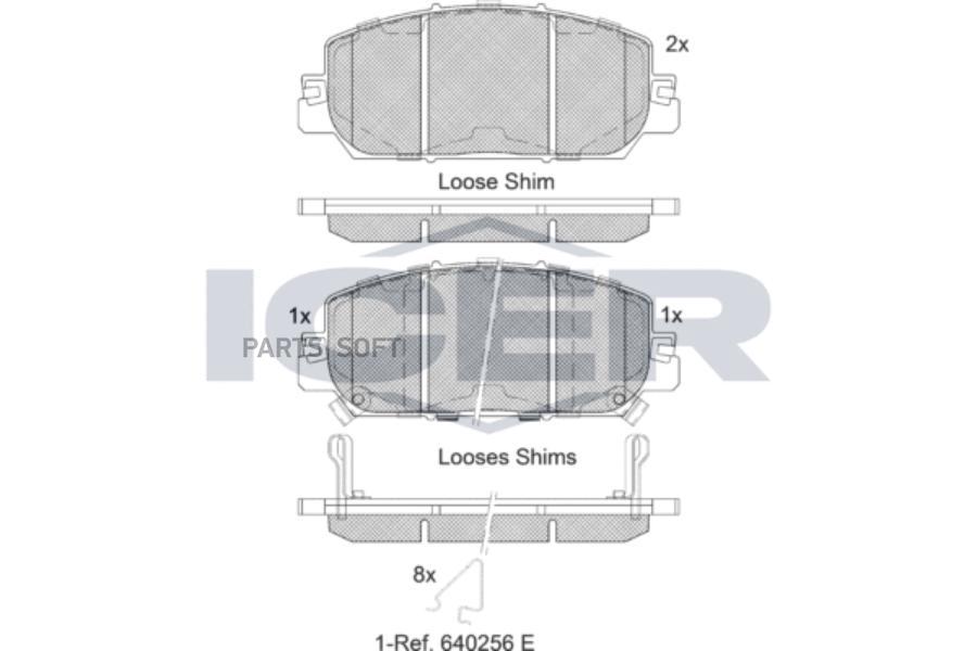 

Тормозные колодки ICER дисковые для Honda CR-V 5 RW 2016- 182322