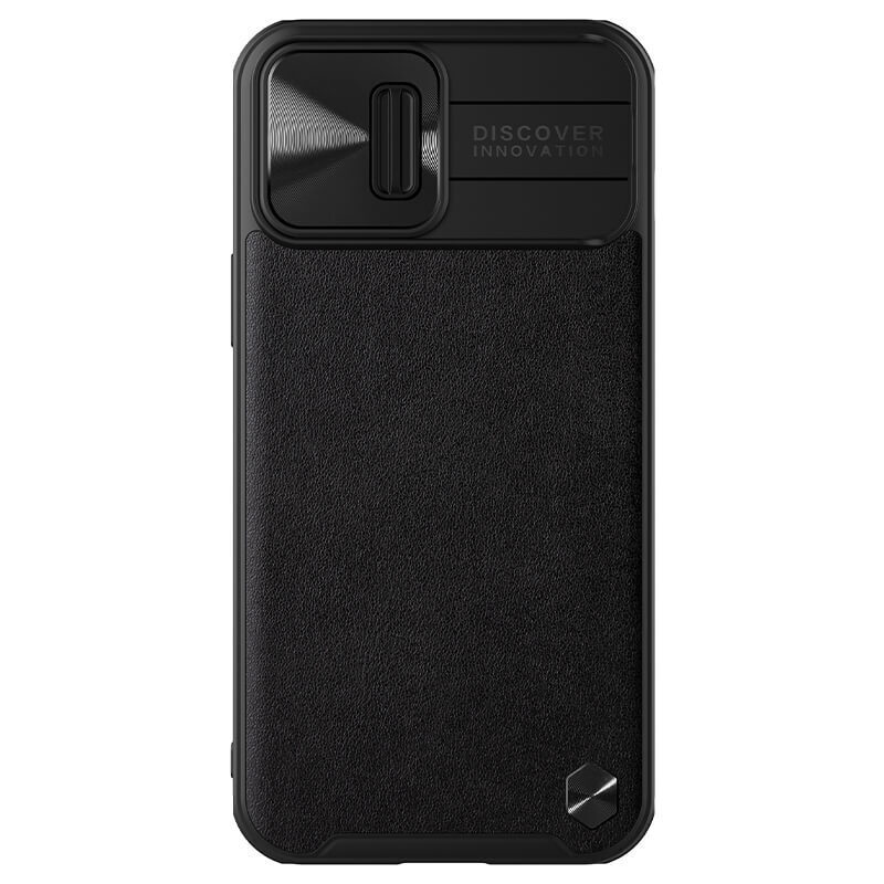 фото Чехол nillkin camshield leather case с защитой камеры для iphone 13 pro max (черный)