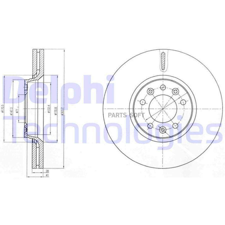 

Delphi Диск Тормозной DELPHI BG4083C