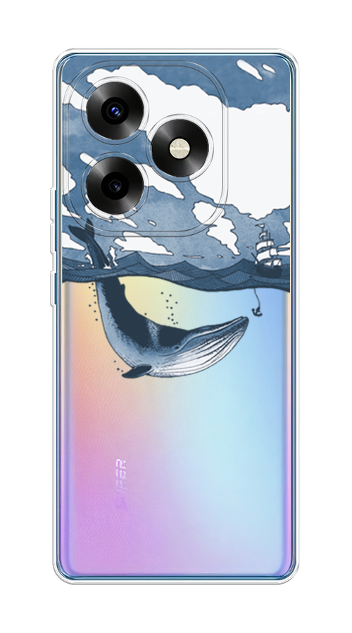 

Чехол на Itel S23+ "Большой кит", Синий, 3201550-1