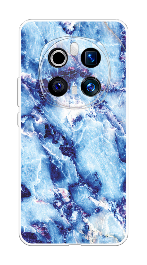 

Чехол на Honor Magic 7 Pro Мрамор с синими прожилками, Синий, 6125650-1