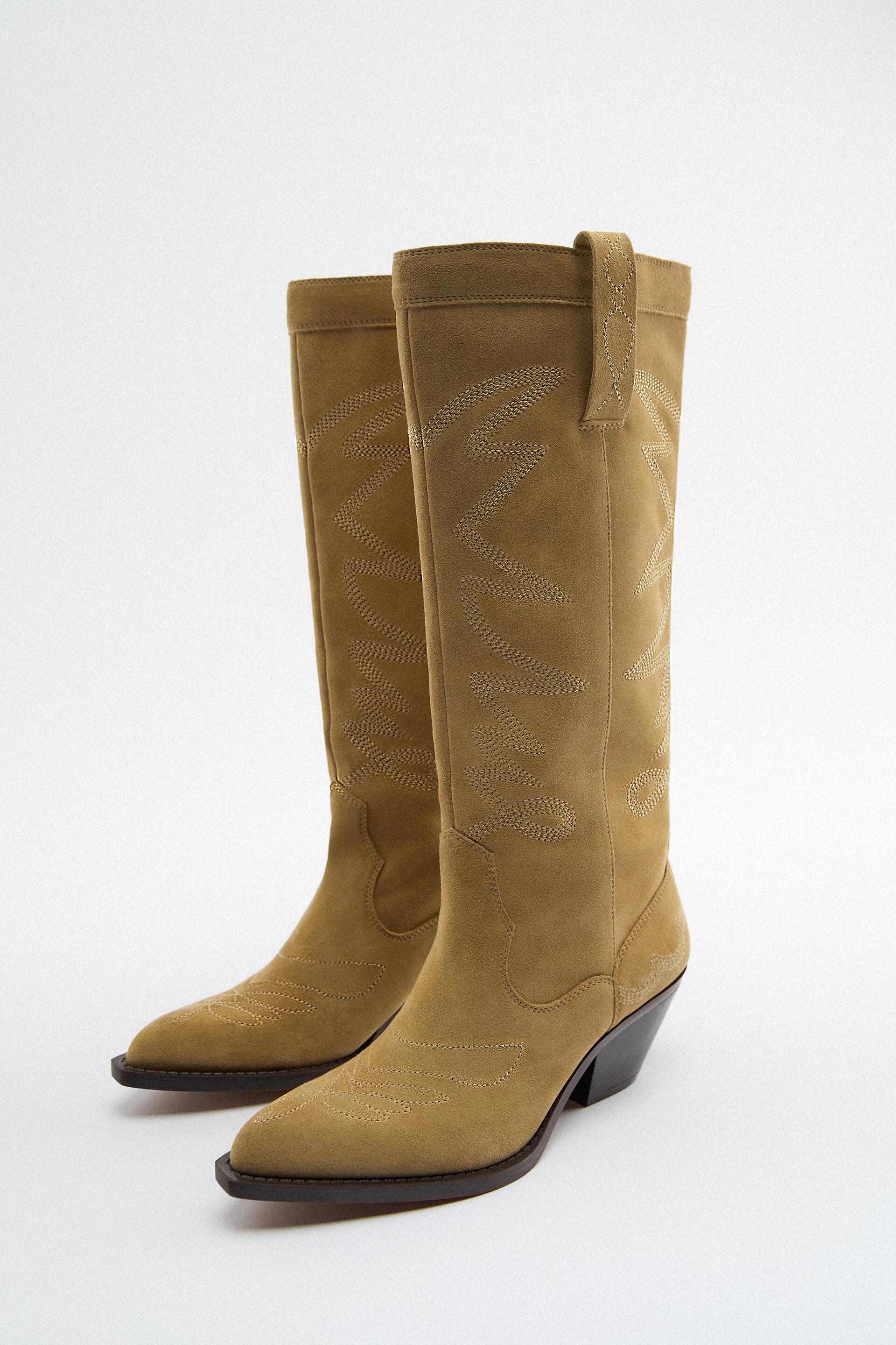 

Сапоги женские ZARA 177676 коричневые 35 RU (доставка из-за рубежа), 177676