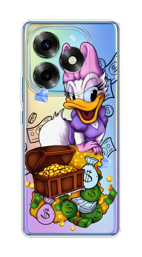 

Чехол на Itel S23+ "Rich Daisy Duck", Коричневый;белый;фиолетовый, 3201550-1